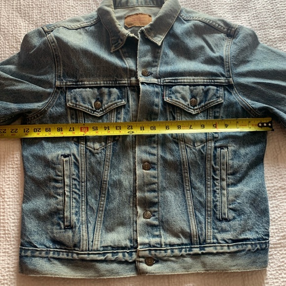 19802 Levis Jean Jacket Men’s 42 R 70506-0216 4 Pocket USA Made Denim - Picture 3 of 11